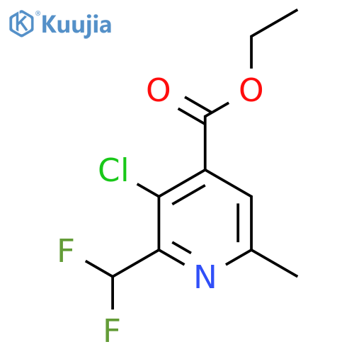 Ethyl 3-chloro-2-(difluoromethyl)-6-methylpyridine-4-carboxylate structure