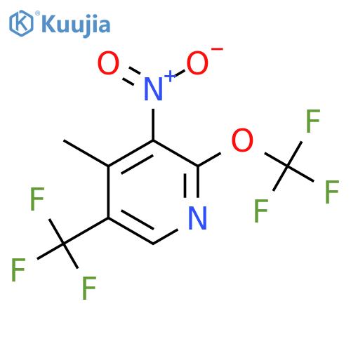 4-Methyl-3-nitro-2-(trifluoromethoxy)-5-(trifluoromethyl)pyridine structure
