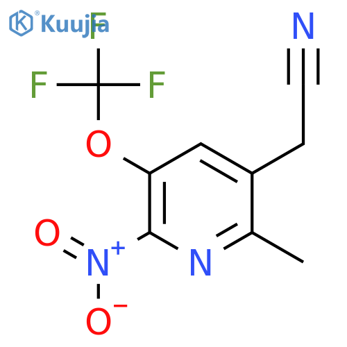 2-Methyl-6-nitro-5-(trifluoromethoxy)pyridine-3-acetonitrile structure