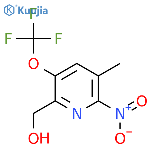 3-Methyl-2-nitro-5-(trifluoromethoxy)pyridine-6-methanol structure