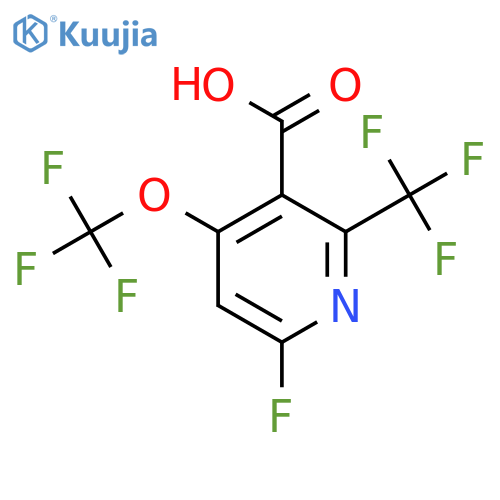 6-Fluoro-4-(trifluoromethoxy)-2-(trifluoromethyl)pyridine-3-carboxylic acid structure