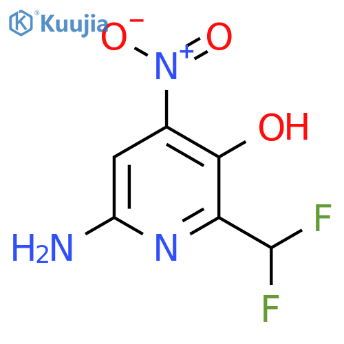 6-Amino-2-(difluoromethyl)-3-hydroxy-4-nitropyridine structure
