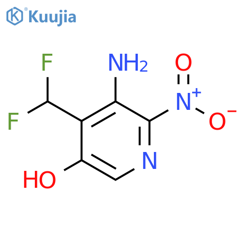 3-Amino-4-(difluoromethyl)-5-hydroxy-2-nitropyridine structure