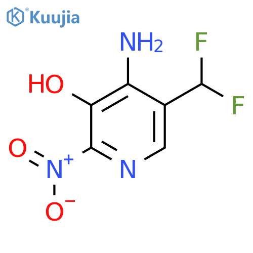 4-Amino-5-(difluoromethyl)-3-hydroxy-2-nitropyridine structure