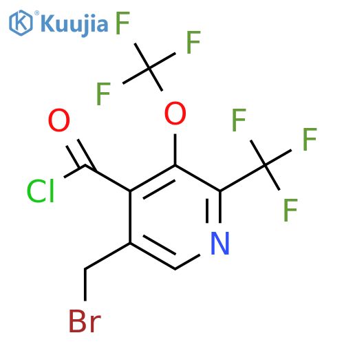 5-(Bromomethyl)-3-(trifluoromethoxy)-2-(trifluoromethyl)pyridine-4-carbonyl chloride structure
