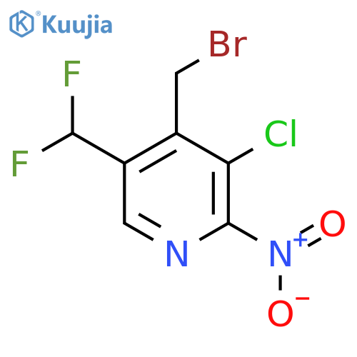 4-(Bromomethyl)-3-chloro-5-(difluoromethyl)-2-nitropyridine structure