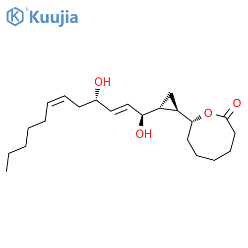 2-Oxocanone, 8-[(1R,2R)-2-[(1S,2E,4S,6Z)-1,4-dihydroxy-2,6-dodecadien-1-yl]cyclopropyl]-, (8R)- structure