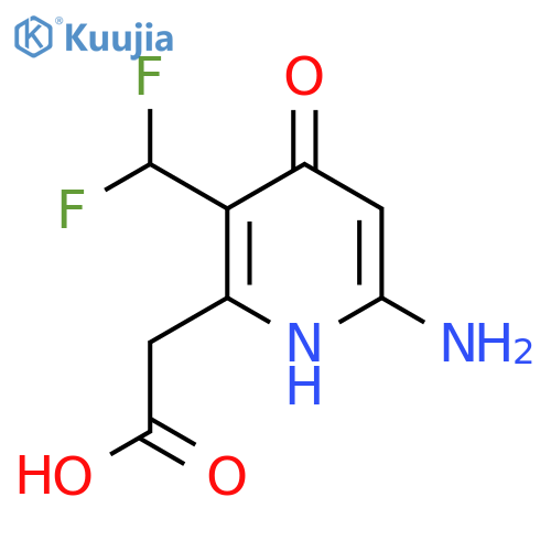 6-Amino-3-(difluoromethyl)-4-hydroxypyridine-2-acetic acid structure