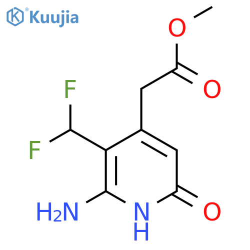 Methyl 2-amino-3-(difluoromethyl)-6-hydroxypyridine-4-acetate structure