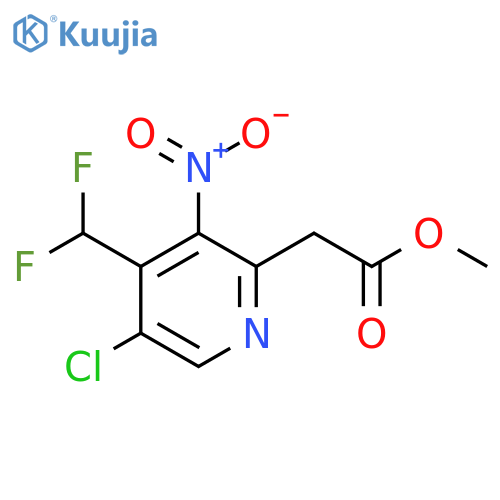 Methyl 5-chloro-4-(difluoromethyl)-3-nitropyridine-2-acetate structure