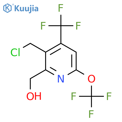 3-(Chloromethyl)-6-(trifluoromethoxy)-4-(trifluoromethyl)pyridine-2-methanol structure