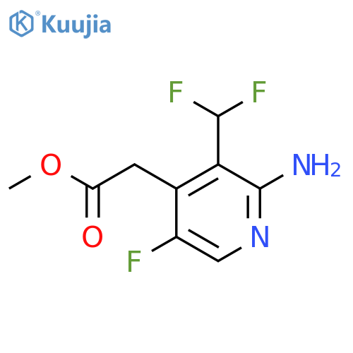 Methyl 2-amino-3-(difluoromethyl)-5-fluoropyridine-4-acetate structure