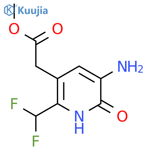 Methyl 3-amino-6-(difluoromethyl)-2-hydroxypyridine-5-acetate structure