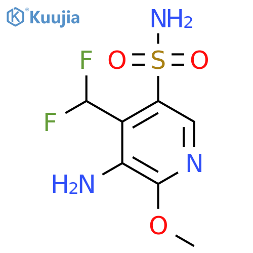 3-Amino-4-(difluoromethyl)-2-methoxypyridine-5-sulfonamide structure