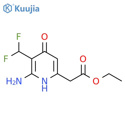 Ethyl 2-amino-3-(difluoromethyl)-4-hydroxypyridine-6-acetate structure