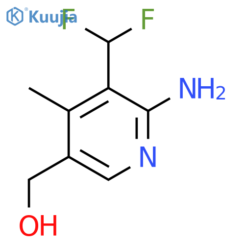 2-Amino-3-(difluoromethyl)-4-methylpyridine-5-methanol structure