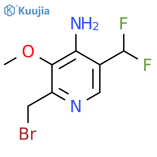 4-Amino-2-(bromomethyl)-5-(difluoromethyl)-3-methoxypyridine structure