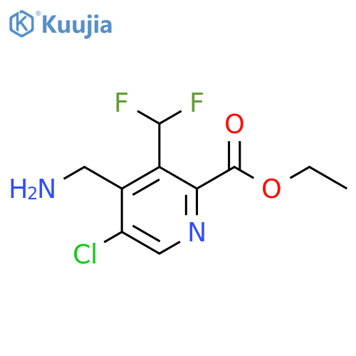 Ethyl 4-(aminomethyl)-5-chloro-3-(difluoromethyl)pyridine-2-carboxylate structure