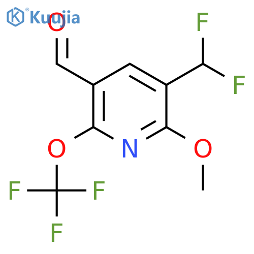 3-(Difluoromethyl)-2-methoxy-6-(trifluoromethoxy)pyridine-5-carboxaldehyde structure