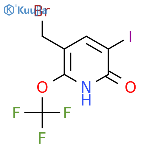 5-(Bromomethyl)-2-hydroxy-3-iodo-6-(trifluoromethoxy)pyridine structure
