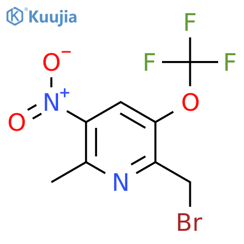 2-(Bromomethyl)-6-methyl-5-nitro-3-(trifluoromethoxy)pyridine structure