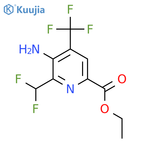 Ethyl 3-amino-2-(difluoromethyl)-4-(trifluoromethyl)pyridine-6-carboxylate structure