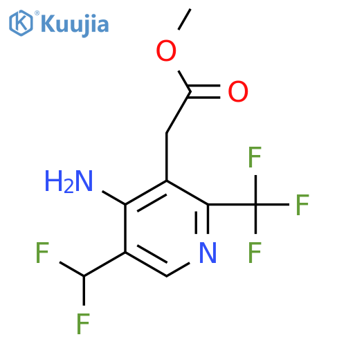 Methyl 4-amino-5-(difluoromethyl)-2-(trifluoromethyl)pyridine-3-acetate structure