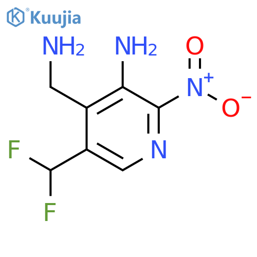 3-Amino-4-(aminomethyl)-5-(difluoromethyl)-2-nitropyridine structure