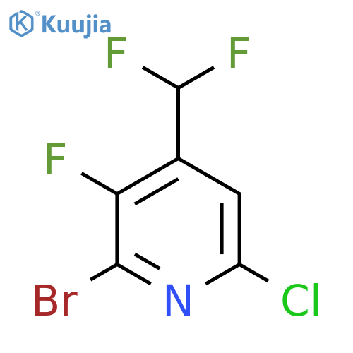 2-Bromo-6-chloro-4-(difluoromethyl)-3-fluoropyridine structure