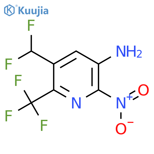 3-Amino-5-(difluoromethyl)-2-nitro-6-(trifluoromethyl)pyridine structure