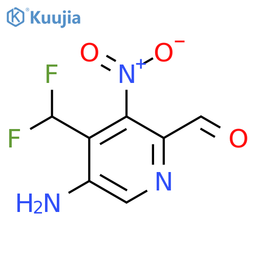 5-Amino-4-(difluoromethyl)-3-nitropyridine-2-carboxaldehyde structure