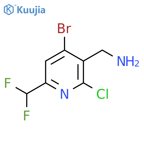 3-(Aminomethyl)-4-bromo-2-chloro-6-(difluoromethyl)pyridine structure