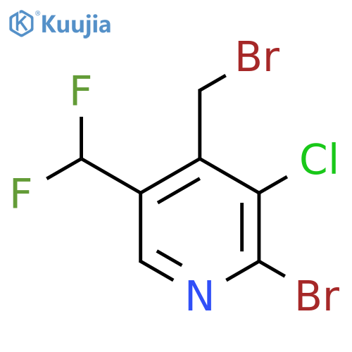 2-Bromo-4-(bromomethyl)-3-chloro-5-(difluoromethyl)pyridine structure