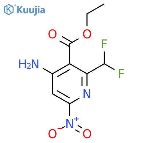 Ethyl 4-amino-2-(difluoromethyl)-6-nitropyridine-3-carboxylate structure