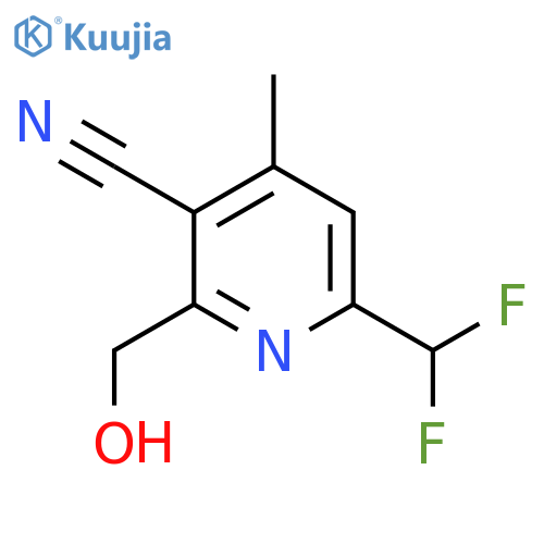 3-Cyano-6-(difluoromethyl)-4-methylpyridine-2-methanol structure