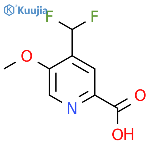 4-(Difluoromethyl)-5-methoxypyridine-2-carboxylic acid structure