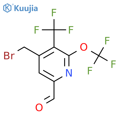 4-(Bromomethyl)-2-(trifluoromethoxy)-3-(trifluoromethyl)pyridine-6-carboxaldehyde structure
