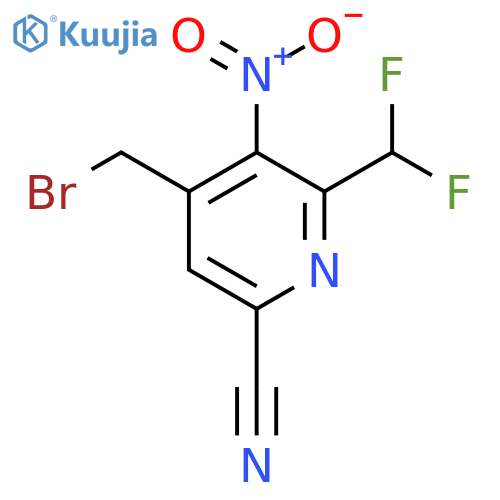4-(Bromomethyl)-6-cyano-2-(difluoromethyl)-3-nitropyridine structure