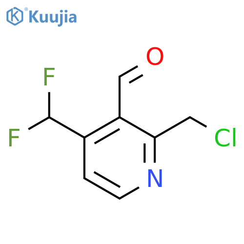 2-(Chloromethyl)-4-(difluoromethyl)pyridine-3-carboxaldehyde structure