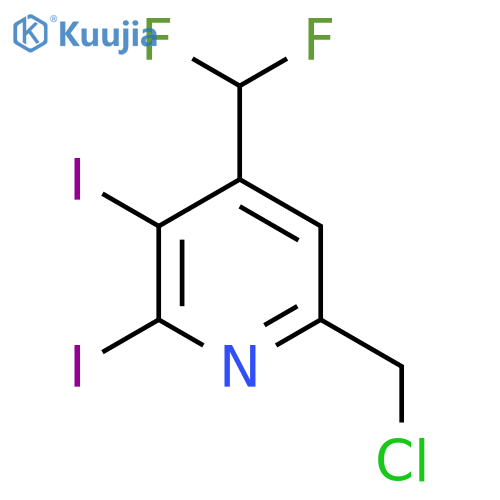 6-(Chloromethyl)-4-(difluoromethyl)-2,3-diiodopyridine structure
