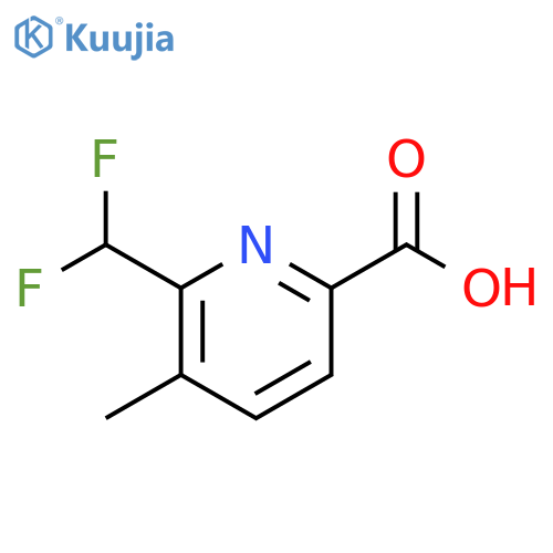 2-(Difluoromethyl)-3-methylpyridine-6-carboxylic acid structure