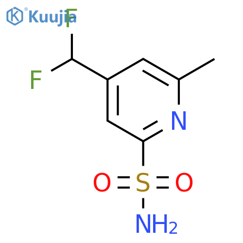 4-(Difluoromethyl)-2-methylpyridine-6-sulfonamide structure