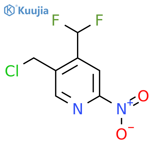 5-(Chloromethyl)-4-(difluoromethyl)-2-nitropyridine structure