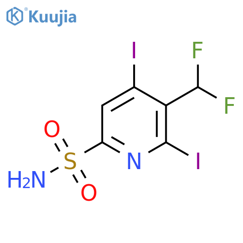 3-(Difluoromethyl)-2,4-diiodopyridine-6-sulfonamide structure