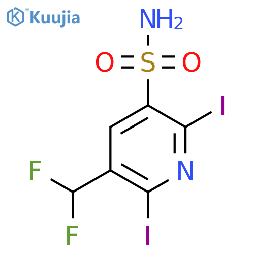 3-(Difluoromethyl)-2,6-diiodopyridine-5-sulfonamide structure