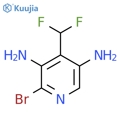 2-Bromo-3,5-diamino-4-(difluoromethyl)pyridine structure