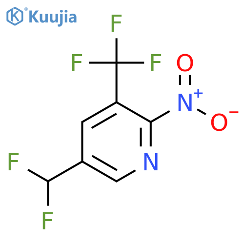 5-(Difluoromethyl)-2-nitro-3-(trifluoromethyl)pyridine structure