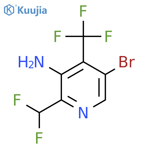 3-Amino-5-bromo-2-(difluoromethyl)-4-(trifluoromethyl)pyridine structure