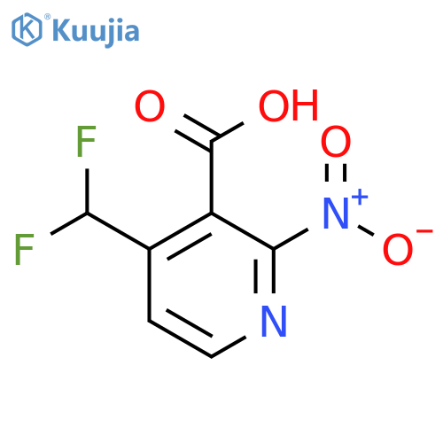 4-(Difluoromethyl)-2-nitropyridine-3-carboxylic acid structure