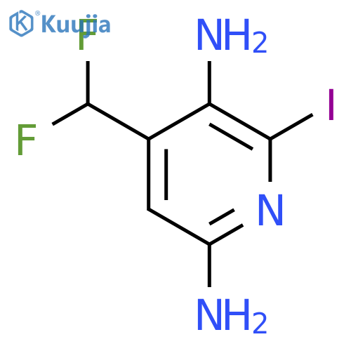3,6-Diamino-4-(difluoromethyl)-2-iodopyridine structure